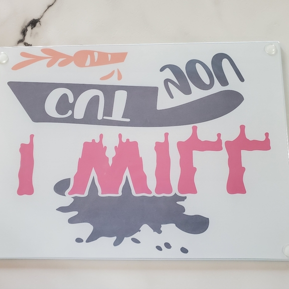 I WILL CUT You Glass Cutting Board - Picture 4 of 7